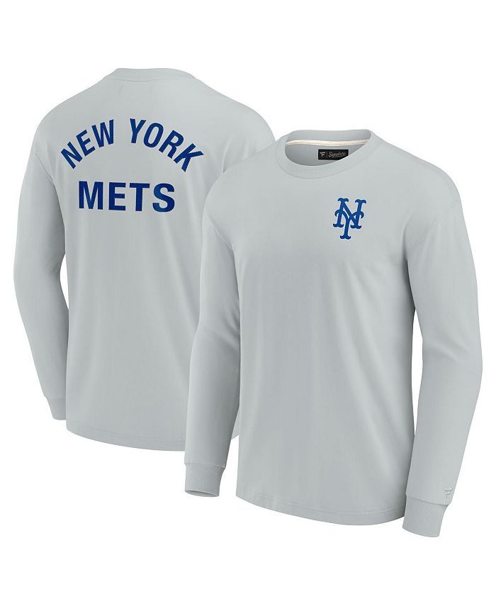 Fanatics Signature Men's and Women's Gray New York Mets Super Soft