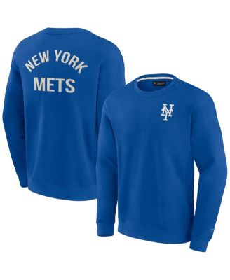 Men's and Women's Royal New York Mets Super Soft Pullover Crew Sweatshirt