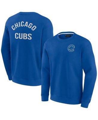 Men's and Women's Royal Chicago Cubs Super Soft Pullover Crew Sweatshirt