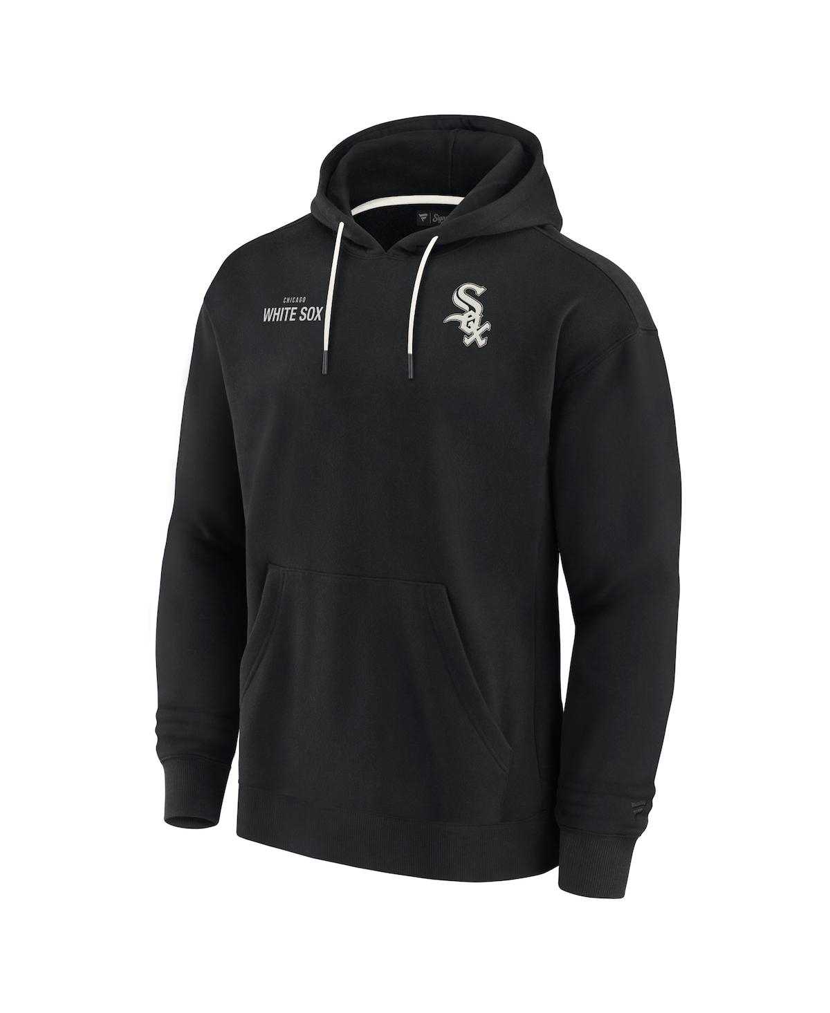 Shop Fanatics Signature Men's And Women's  Black Chicago White Sox Super Soft Fleece Pullover Hoodie