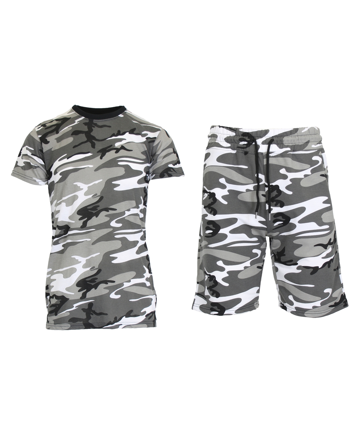 Galaxy By Harvic Men's Camo Short Sleeve T-shirt And Shorts, 2-piece Set In Urban Camo