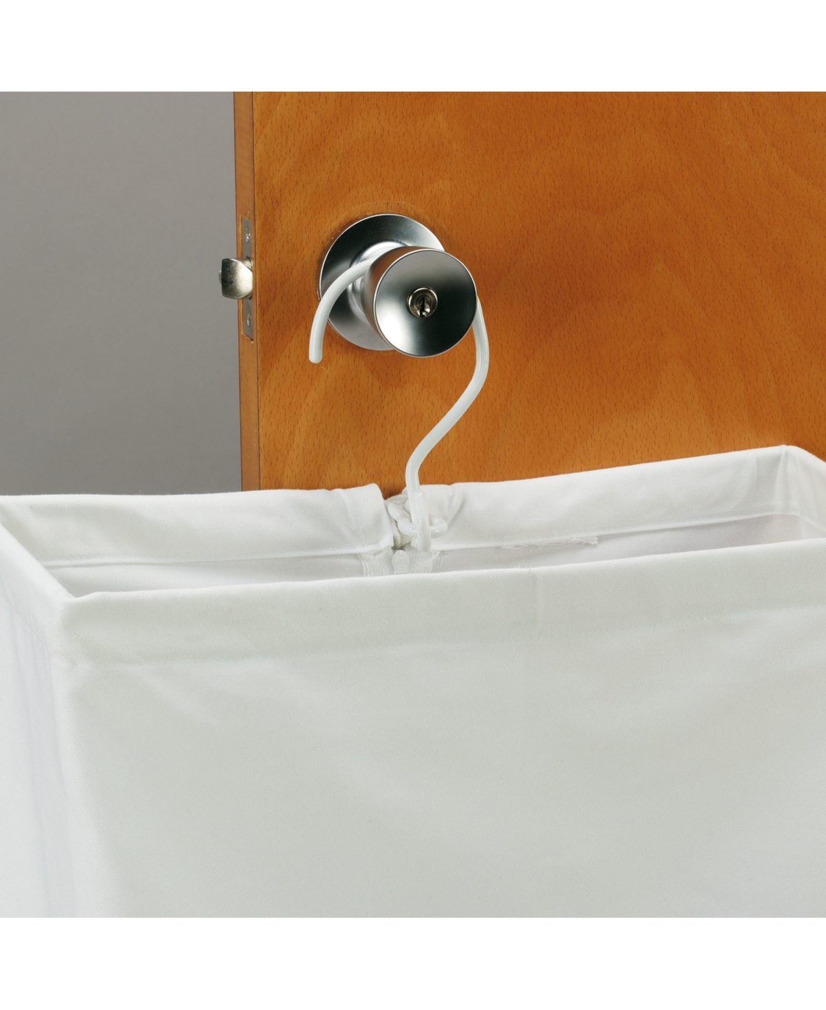 Shop Household Essentials Hanging Doorknob Laundry Bag In White