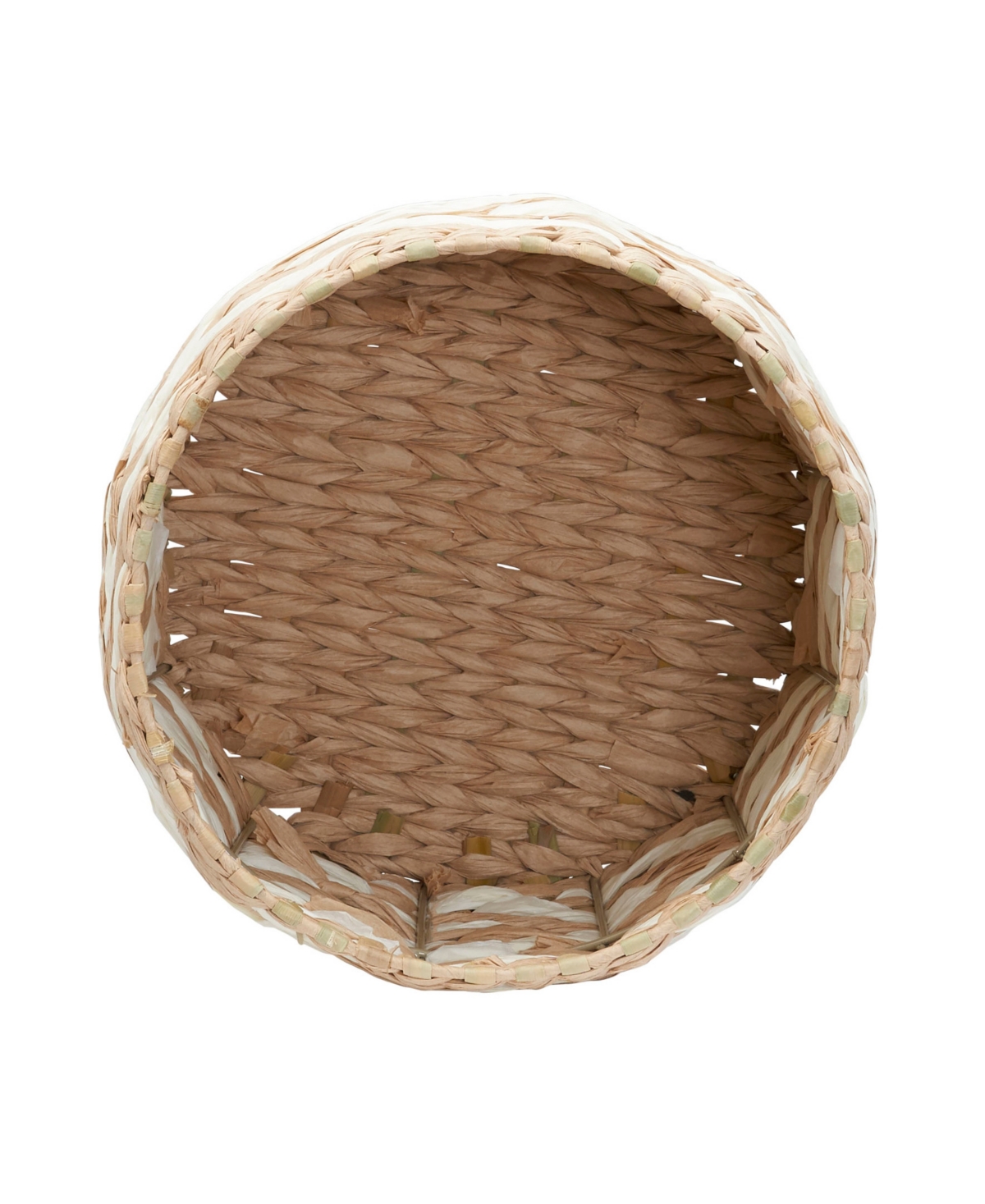 Shop Household Essentials Zee Basket, Natural And White In Cream