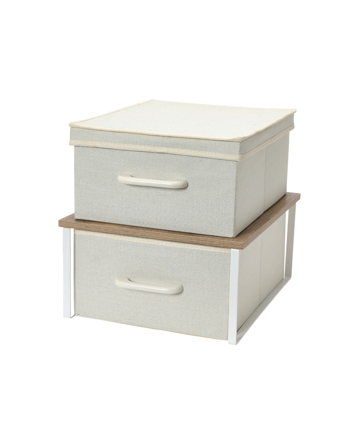 Shop Household Essentials Stacked Boxes With Laminate Top In Coastal Oak