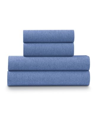 Soft Heather Jersey Knit 4-Pc. Sheet Set, Queen