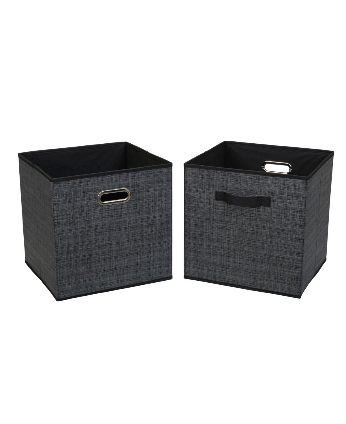 Shop Household Essentials Open Bin, Set Of 2, Black Mix In Multi Color