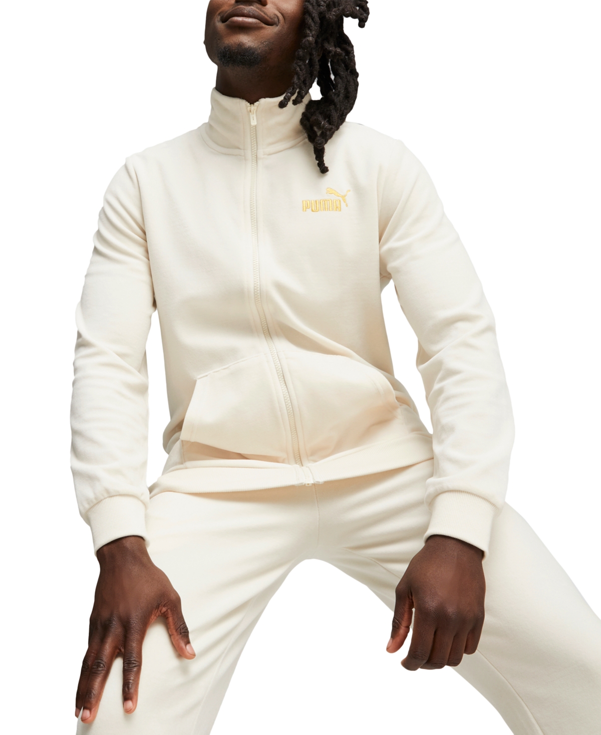 Puma track jacket gold online