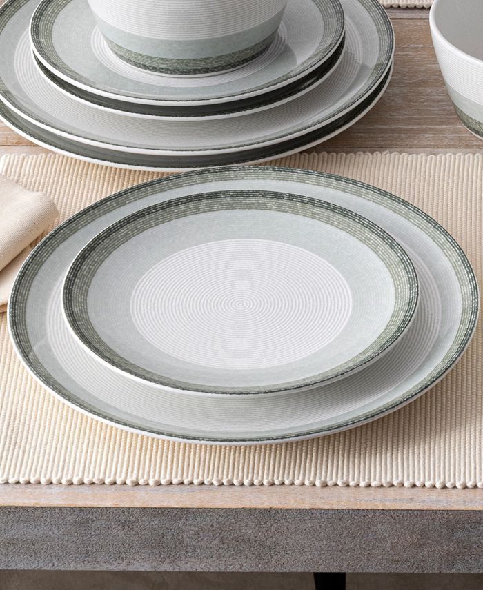 Noritake Colorscapes Layers Set Coupé 12 Pezzi, Porcellana Bianca Con Texture Blu/Bianco - 2