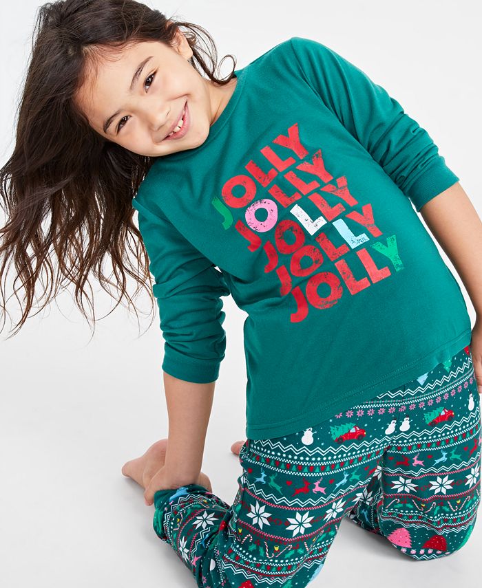Family Pajamas Matching Toddler, Little & Big Kids Jolly Fair Pajamas
