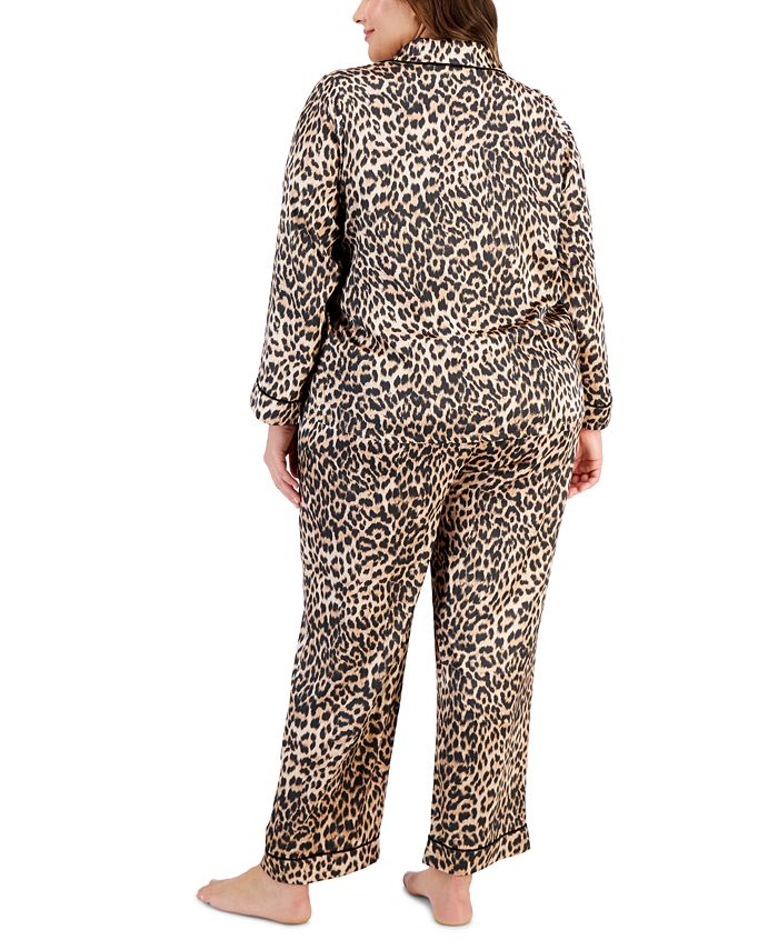 I.N.C. International Concepts Plus Size 2-Pc. Cheetah-Print Pajamas Set ...