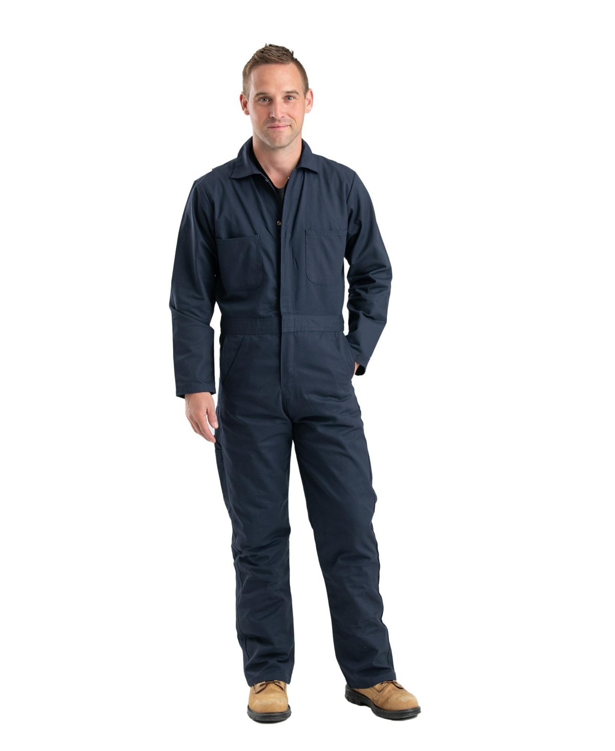 Big & Tall Heritage Unlined Cotton/Poly Blend Twill Coverall - Navy