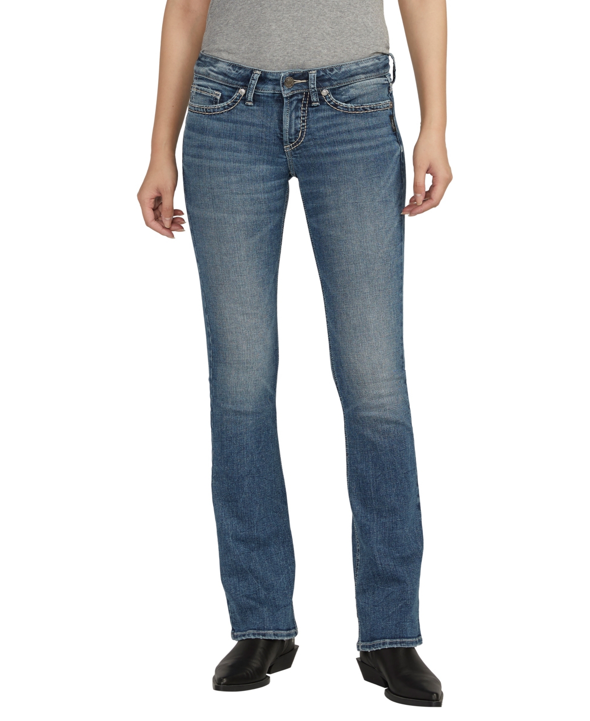 Silver Jeans Co. Women's Tuesday Low Rise Slim Bootcut Jeans In Indigo