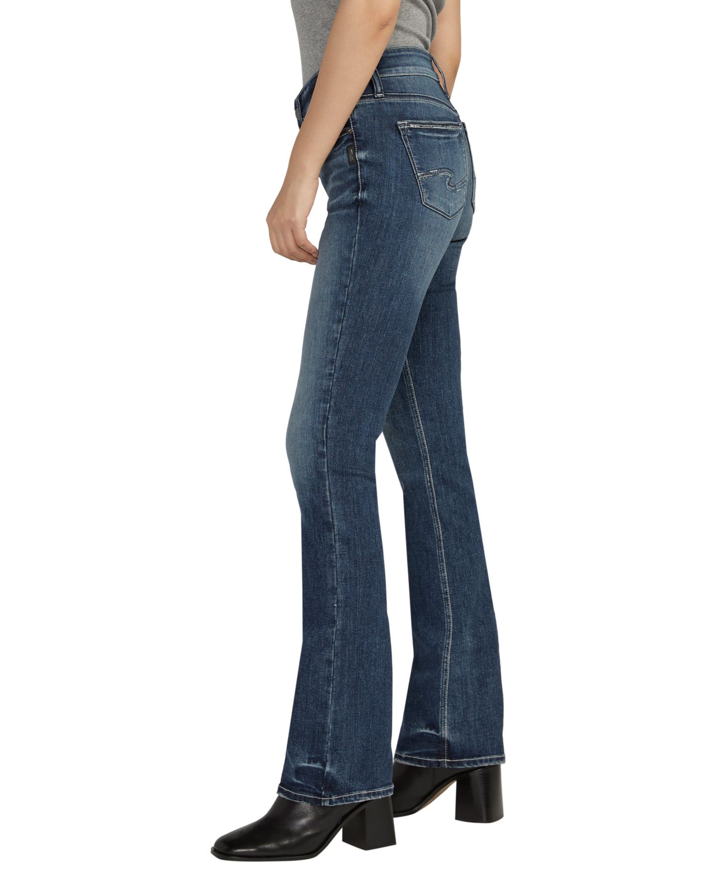 Женские джинсы Silver Jeans Co. Suki Mid-Rise Slim Bootcut, цвет: Индиго — фото 3