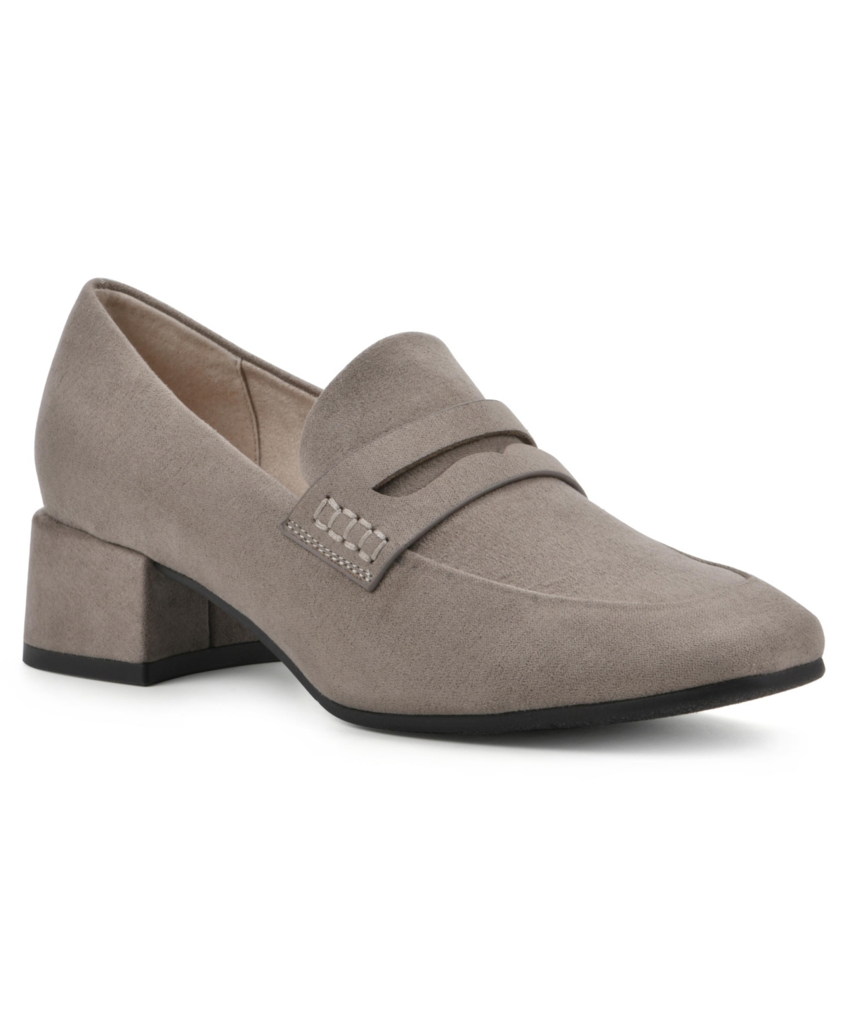 Women's Quiana Dress Loafer - Taupe, Suedette- Textile