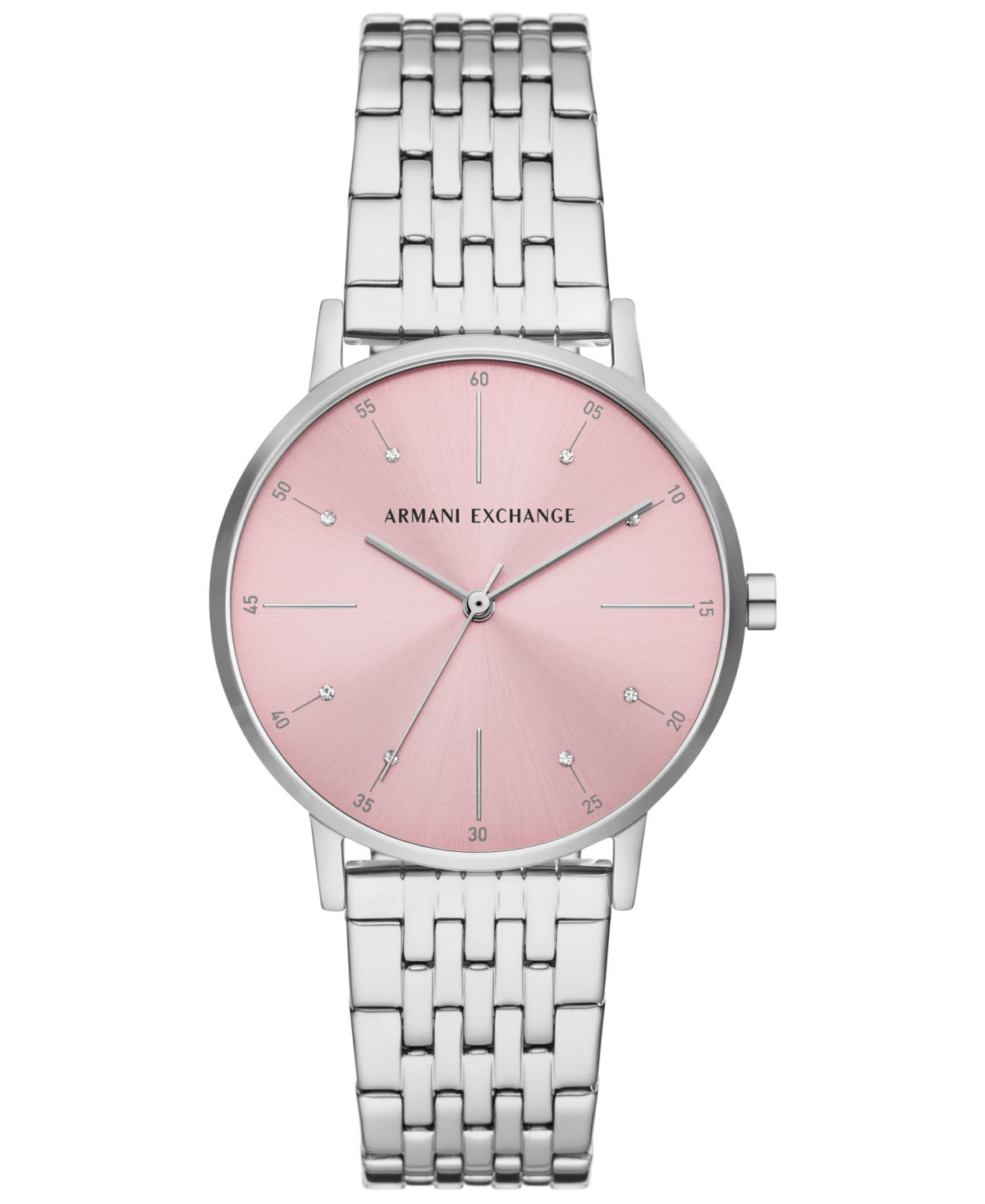 A X Armani Exchange Women's Quartz Three Hand Silver-tone Stainless Steel Watch 36mm