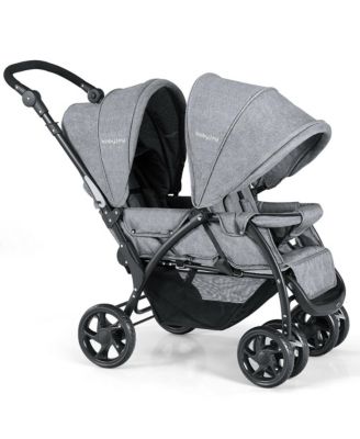 Costway Baby Twin Double Stroller Lightweight Travel Stroller Pushchair - Grey 167$