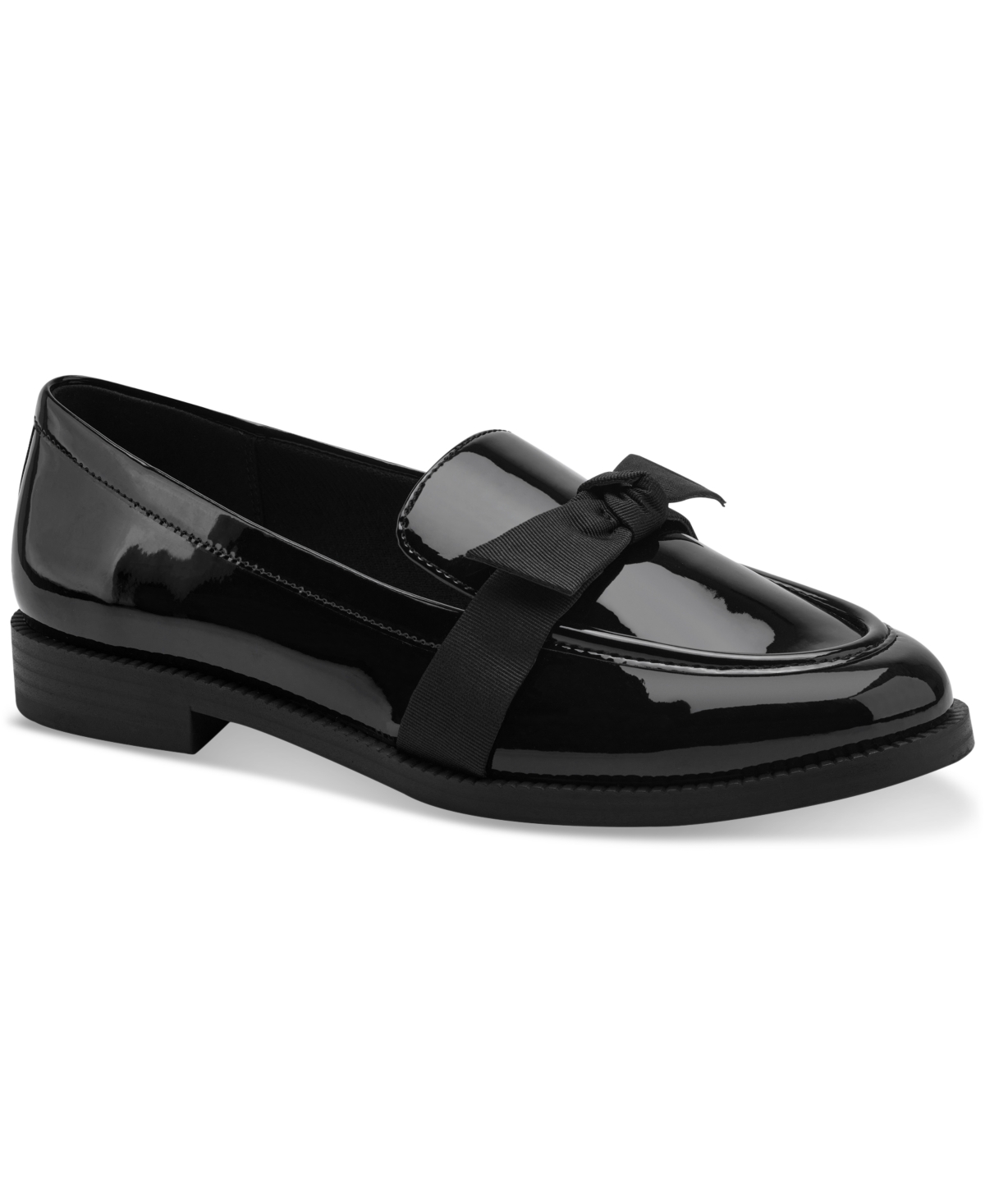 Charter Club Kasandra Slip-on Loafer Flats, Created For Macy's In Black Patent