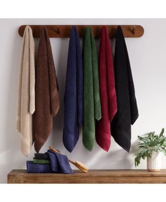 True Color Bath Towels (6 Pack), Solid Color Options, 25x52 in., 100% Soft Cotton
