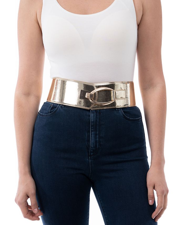 I.N.C. International Concepts Women's Interlocking Hook Stretch Belt