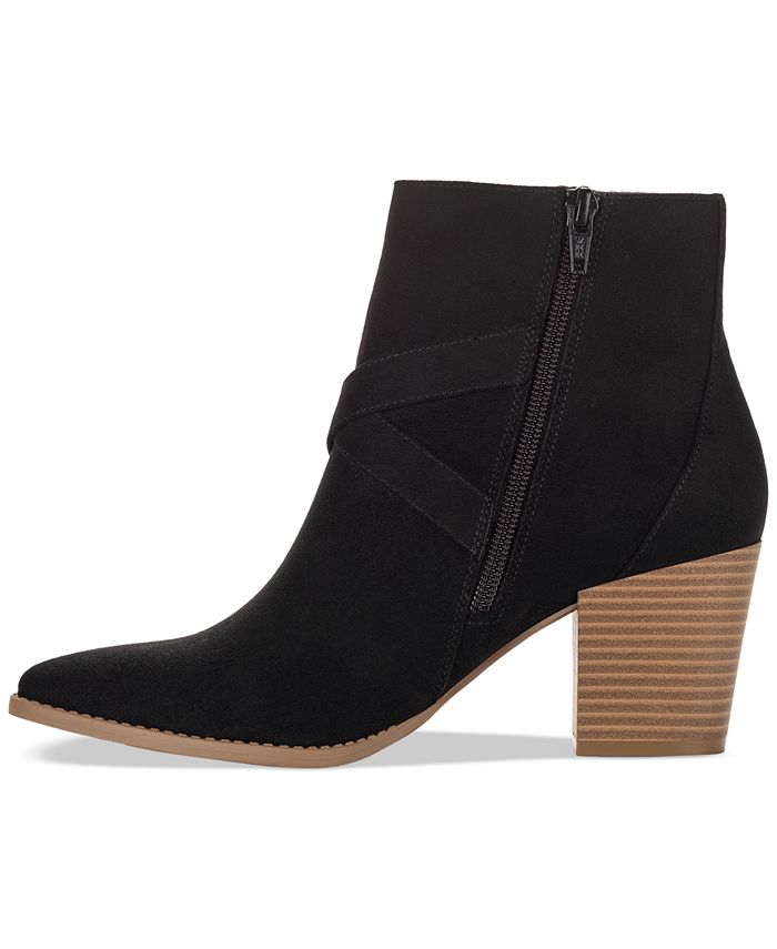 Sun + Stone Elyssaa Pointed-Toe Buckle Booties, Created for Macy's - Macy's