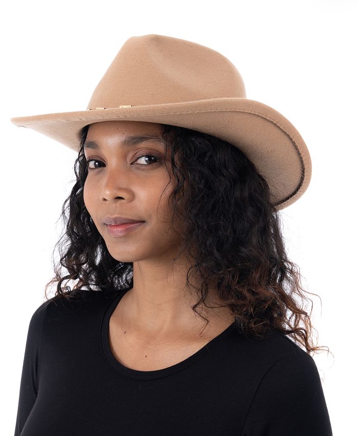 Vince Camuto Women's BeadedTrim Cowboy Hat Macy's