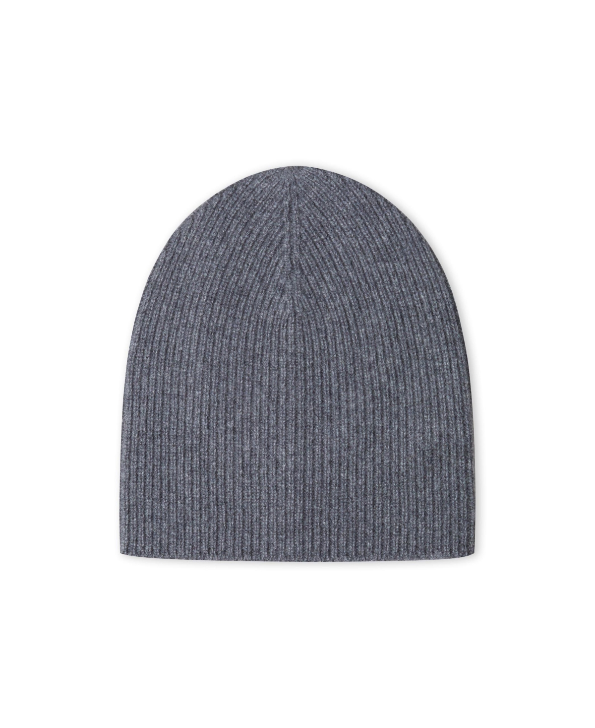 Men's Men's Ribbed Beanie, 100% Cashmere, Soft & Stretchy, Warm Hat for Winter - Gray