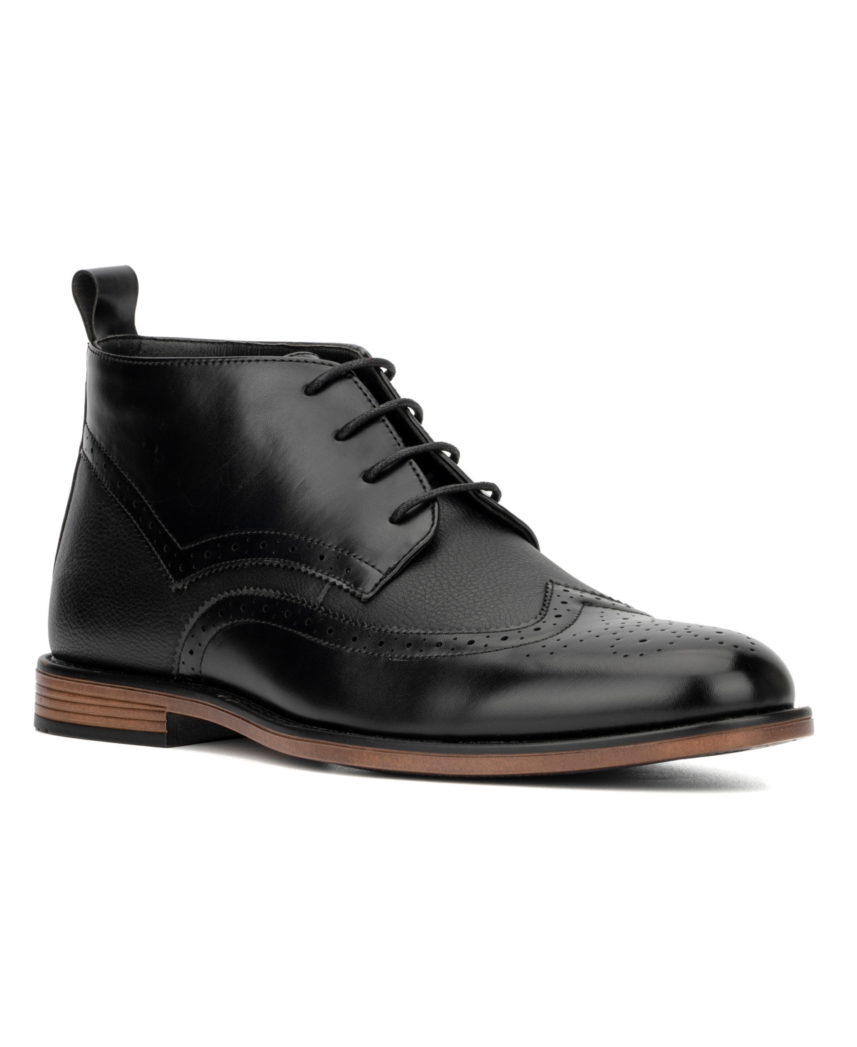 Men's Faux Leather Luciano Boots - Black