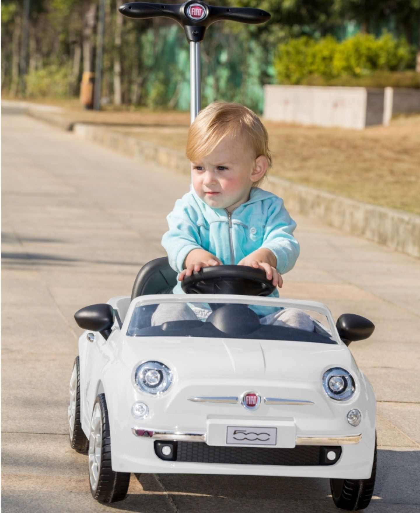 Детская игрушка Best Ride on Cars 2 in 1 Fiat 500 Model Baby Toddler Toy Push Car Stroller, цвет: Розовый — фото 15
