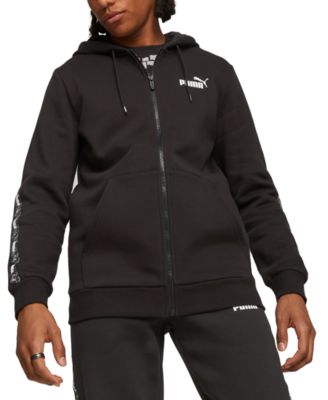 Puma - Men's Ess Camouflage Taped Logo-Print Full-Zip Fleece Hoodie
