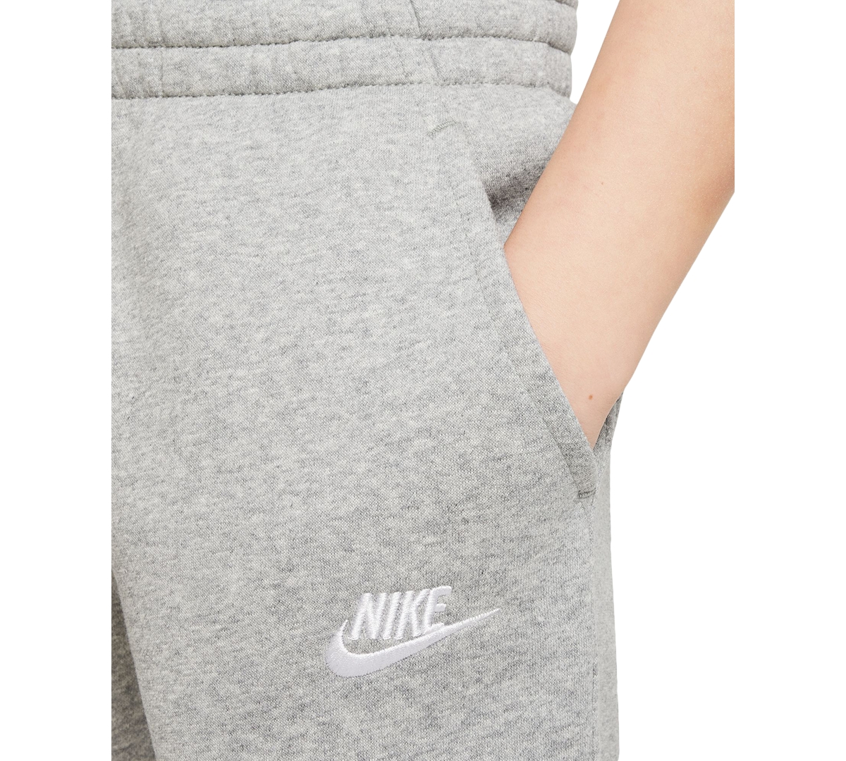 Nike Big Kids Club Fleece Jogger Pants In Gray
