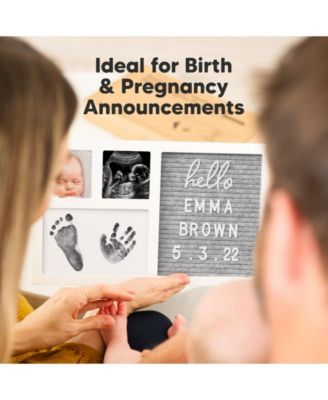 Heartfelt Inkless Baby Hand & Footprint Frame Kit with Letterboard, Dog Paw Print, Baby Shower Gifts for New-Moms