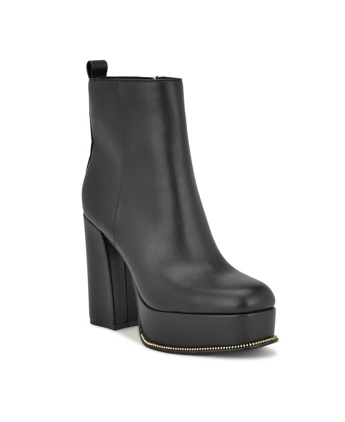 Nine West Women s Loraine Block Heel Platform Dress Booties Macy s