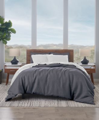 French Linen Cotton 3 piece Duvet Cover Set, King/California King