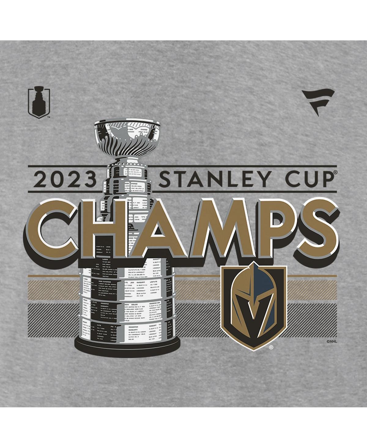 Men's FanaticsVegas Golden Knights 2023 Stanley Cup Champions Locker Room T-shirt - Heather Gray