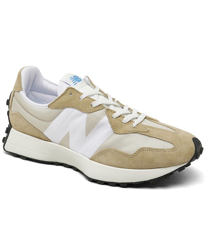 New Balance White & Beige 327 Sneakers
