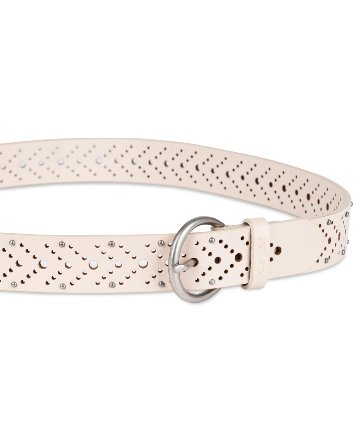 Levi's Women's Studded Fully Adjustable Perforated Leather Belt