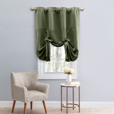 Tacoma Double Black Out Grommet Curtain Panel w/Wand 50"W x 45"L