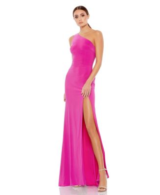 【MAC DUGGAL】ワンショルダー ドレープ バック ガウン Mac Duggal Women's Ieena Jersey One Shoulder Draped Back