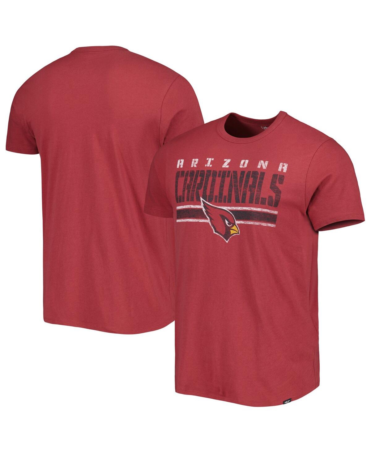 Shop 47 Brand Men's ' Cardinal Arizona Cardinals Team Stripe T-shirt
