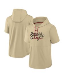 Atlanta Braves Profile Big & Tall Contrast Short Sleeve Pullover Hoodie -  Oatmeal