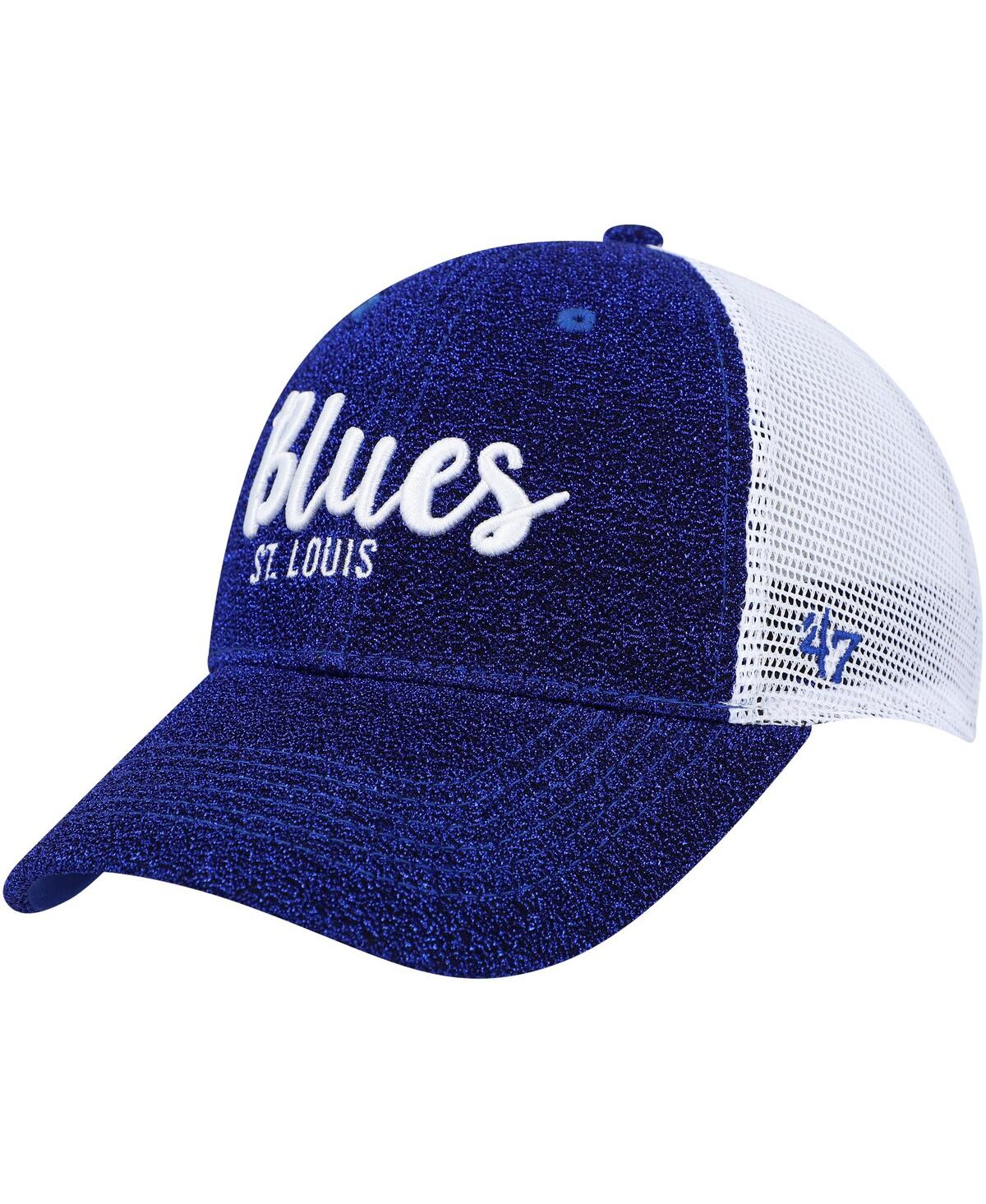 47 Brand Women's ' Blue, White St. Louis Blues Encore Mvp Trucker Snapback Hat In Blue,white