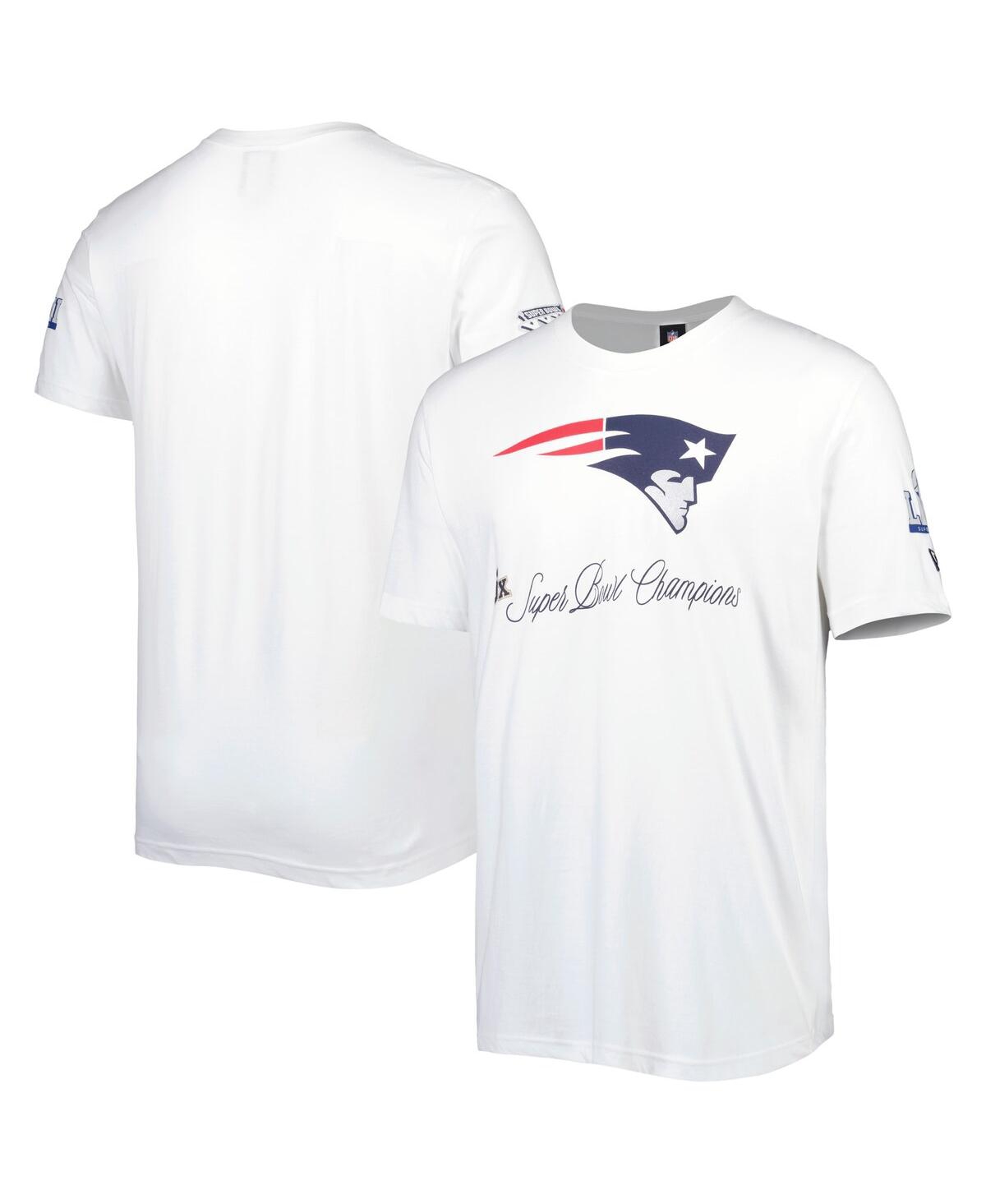 NEW ERA MEN'S NEW ERA WHITE NEW ENGLAND PATRIOTS HISTORIC CHAMPS T-SHIRT 