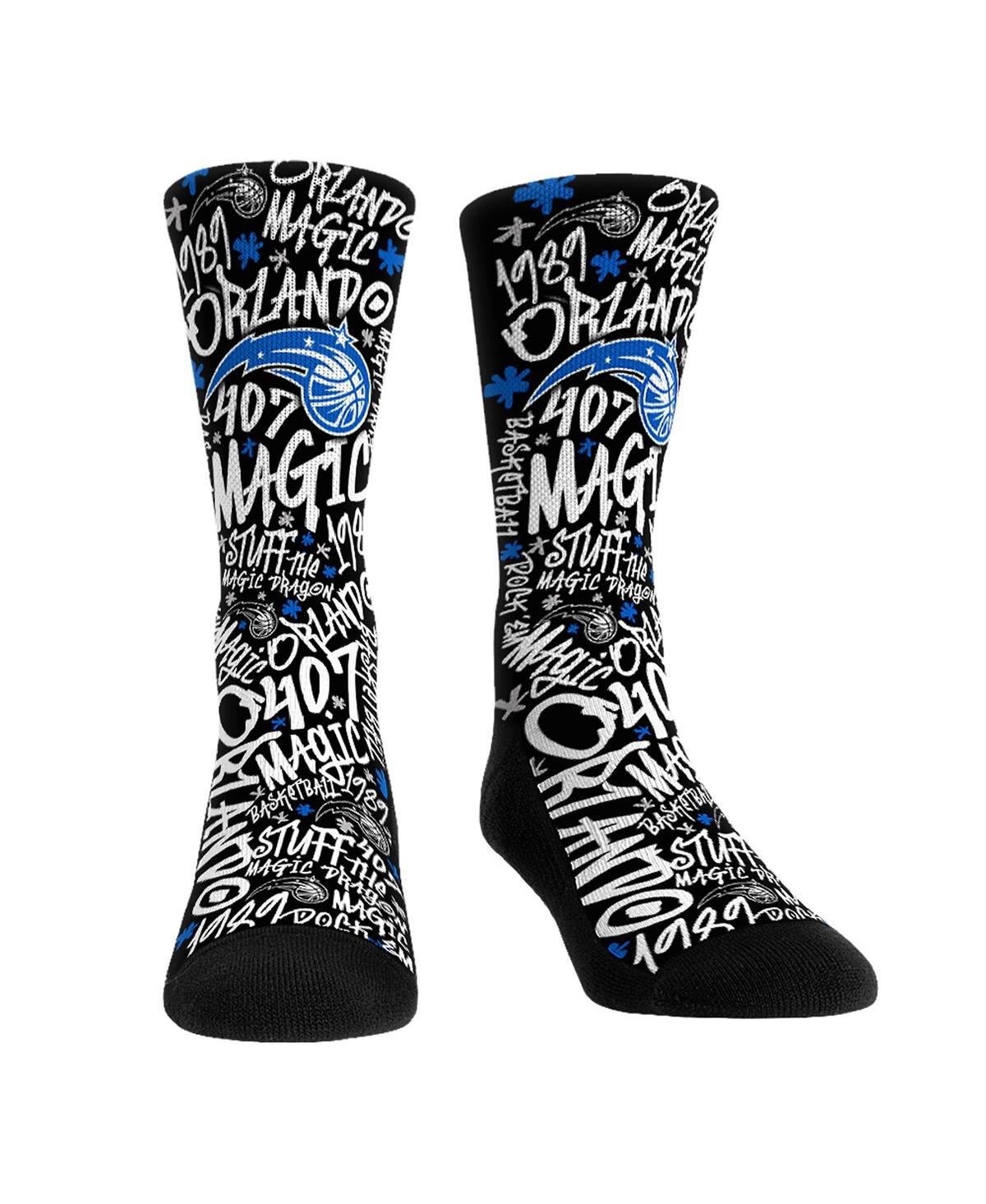 Rock 'em Men's And Women's  Socks Orlando Magic Graffiti Crew Socks In Multi