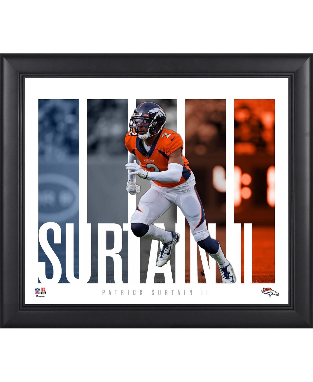 Fanatics Authentic Patrick Surtain Ii Denver Broncos Framed 15" X 17" Player Panel Collage In Multi