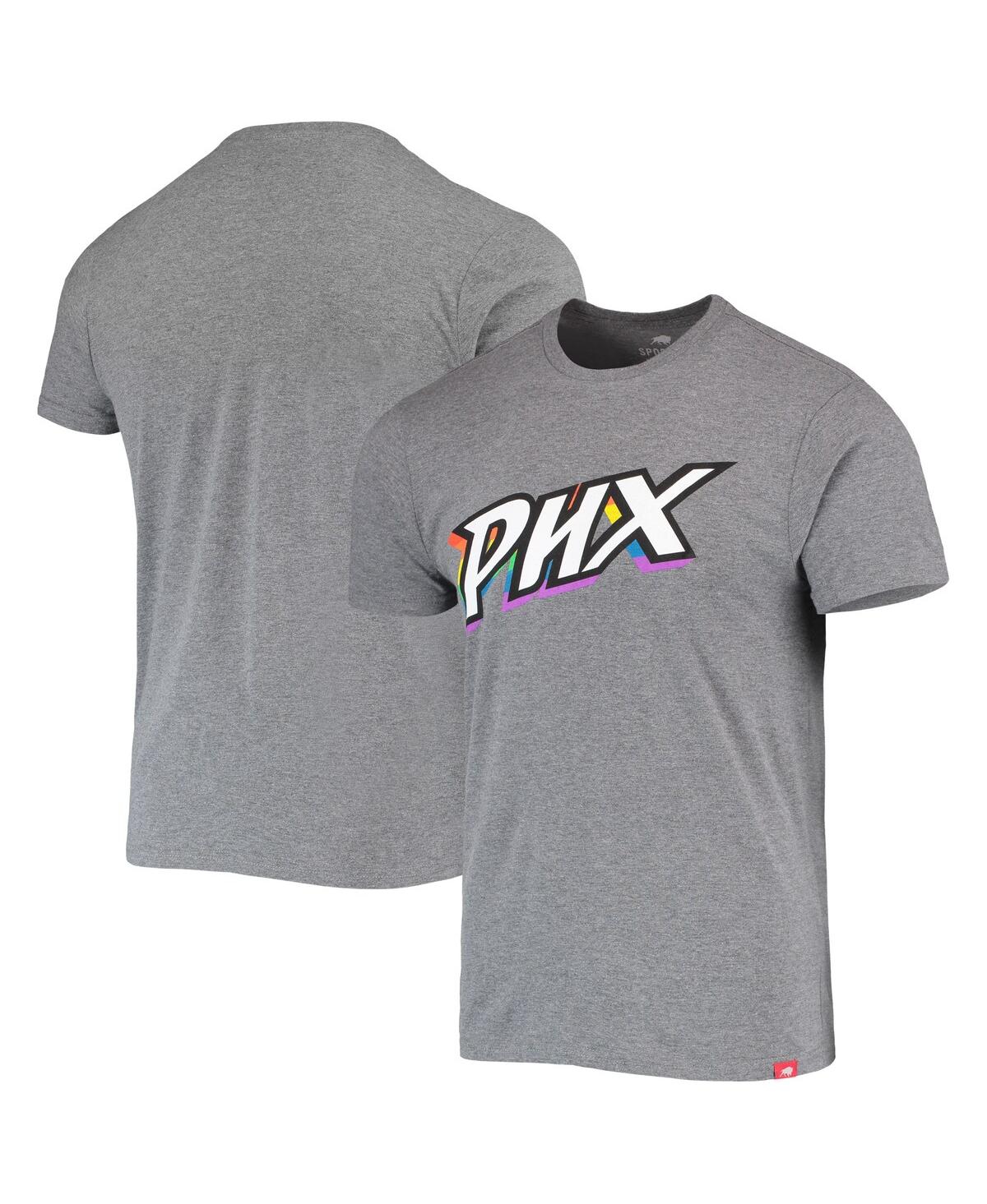 Shop Sportiqe Men's And Women's  Heathered Gray Phoenix Mercury Pride Tri-blend T-shirt