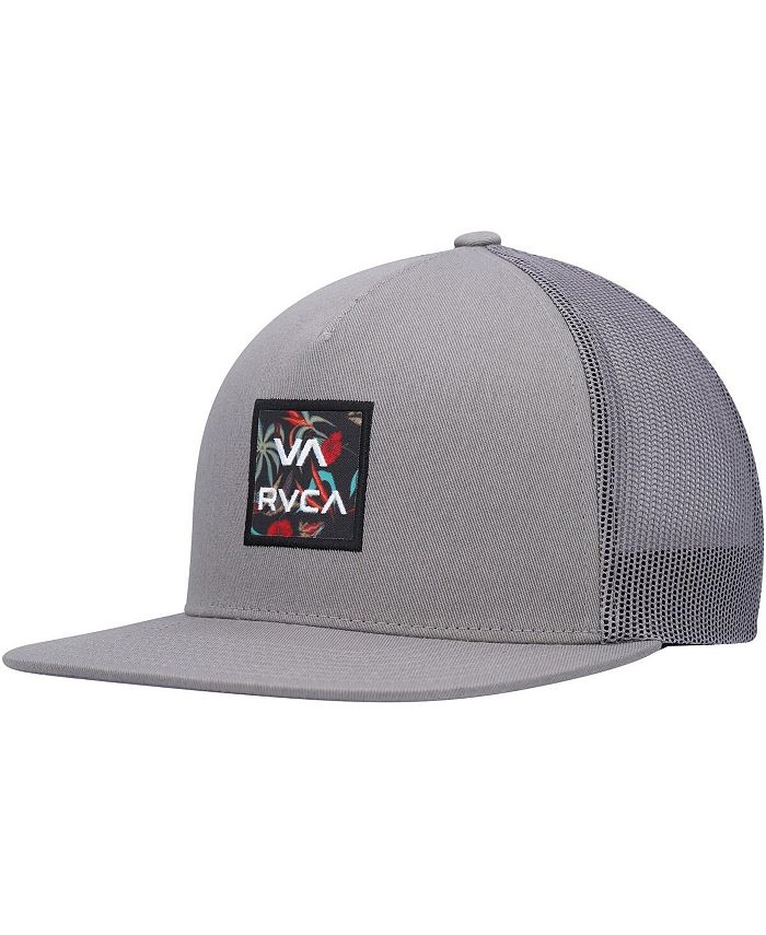 RVCA Men's Gray VA All The Way Print Trucker Snapback Hat - Macy's