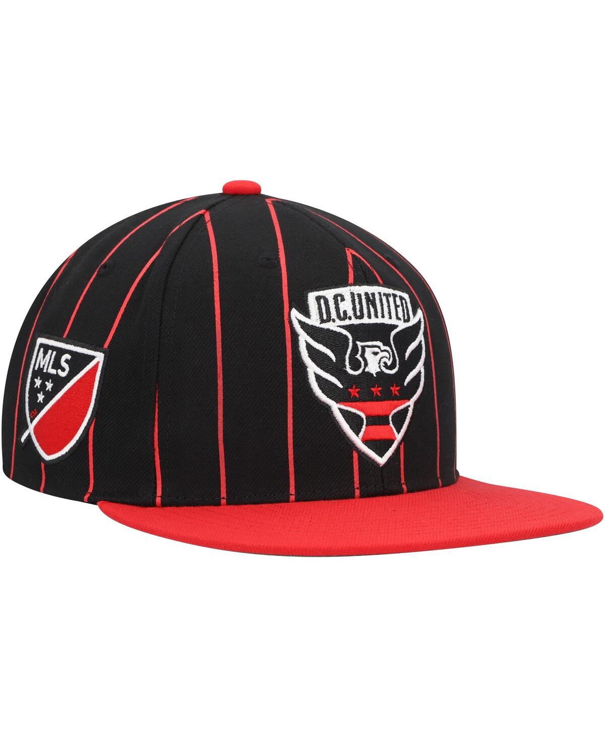 Mitchell & Ness Men's  Black D.c. United Team Pin Snapback Hat In Black