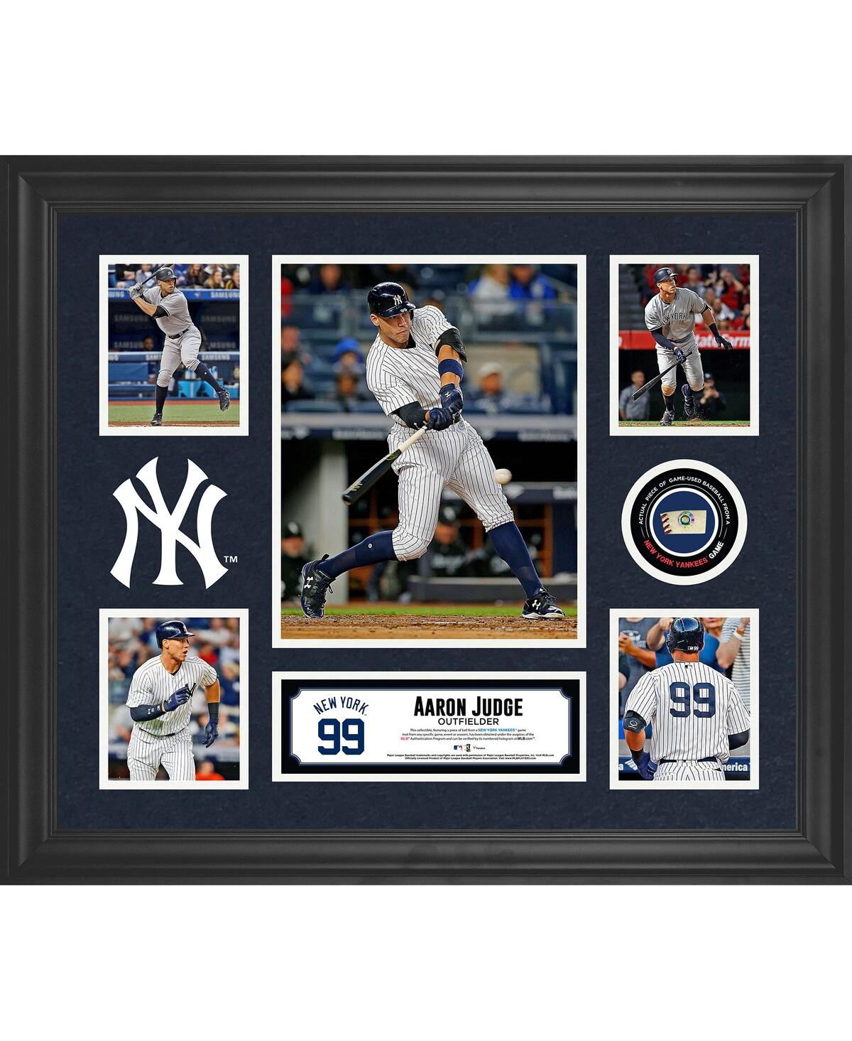 Fanatics Authentic Aaron Judge New York Yankees Framed 20" X 24" 5-photo Collage With A Piece Of Game-used Baseball In Multi