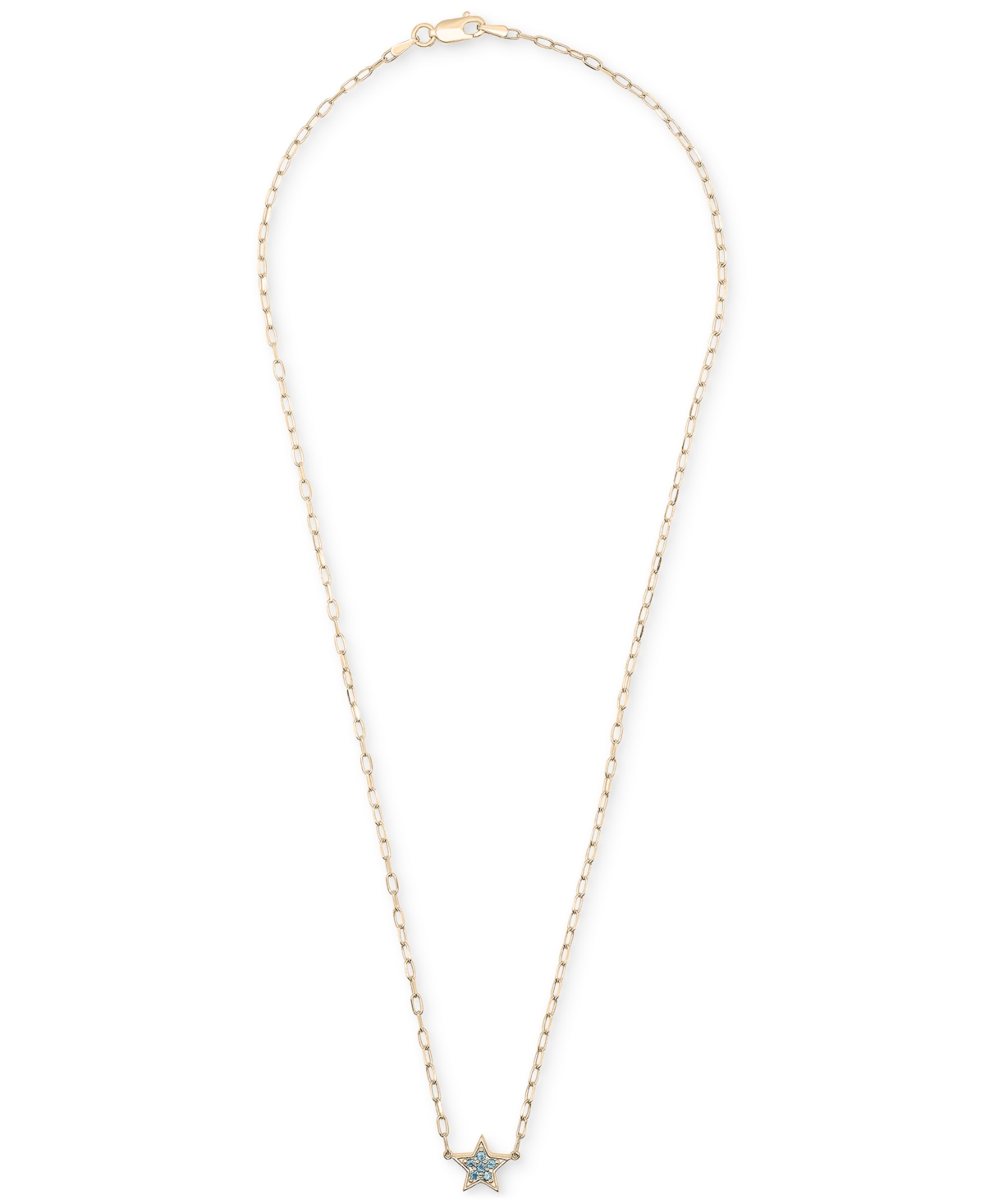 Star Cluster Pendant Necklace (1/4 ct. t.w.) in 14k Gold-Plated Sterling Silver, 16