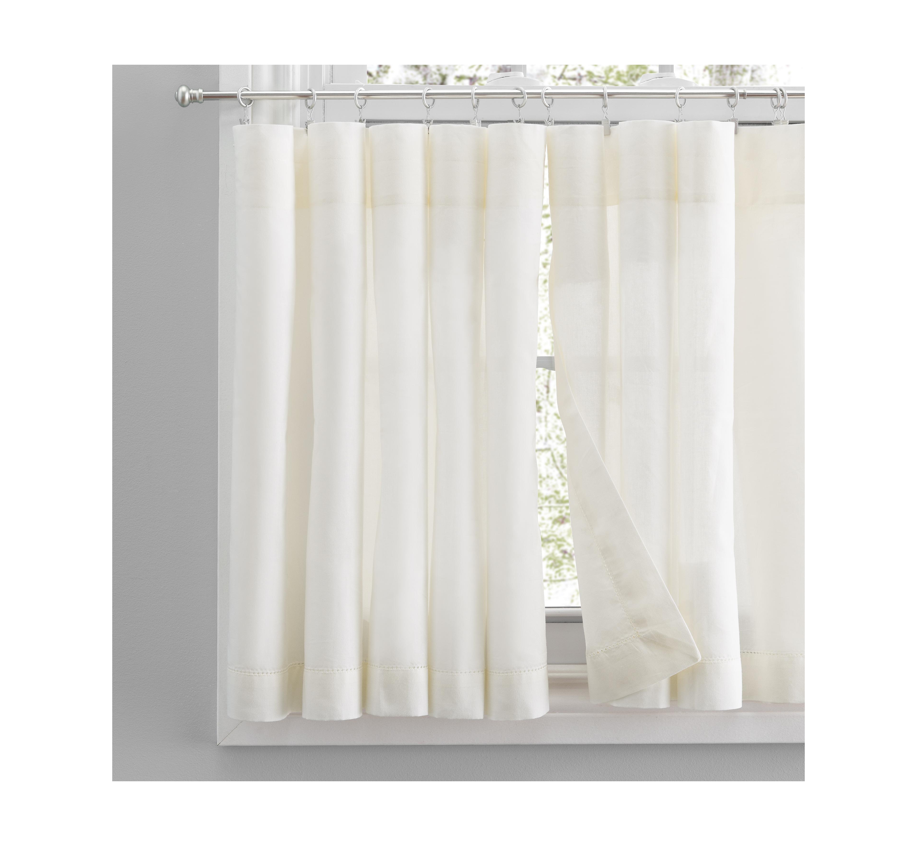 Ricardo Simplicity Rod Pocket Tailored Tier Curtain Pair 80"W x 36"L